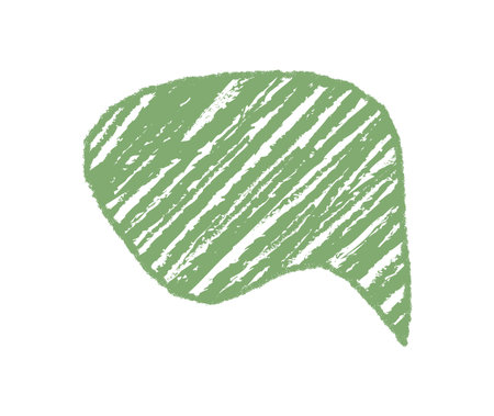 Fluid Wavy Chalk Speech Bubble Sketchのイラスト素材