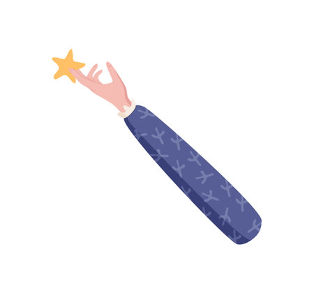 Cartoon Hand Holding Star Iconのイラスト素材