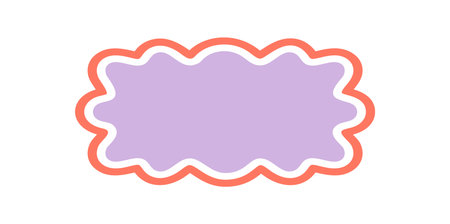 Groovy Wavy Retro Frame Border Outlineのイラスト素材