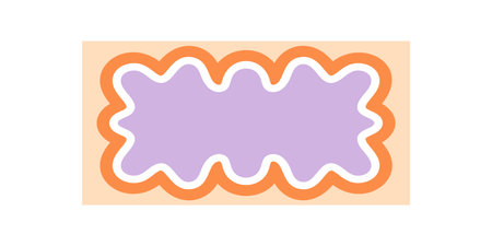 Groovy Wavy Rectangle Border Frameのイラスト素材
