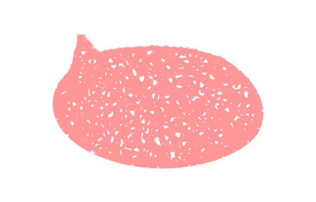 Pastel Crayon Oval Speech Bubble Stickerのイラスト素材
