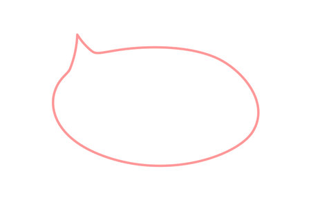 Hand Drawn Organic Speech Bubble Outlineのイラスト素材