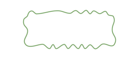Wavy Organic Hand Drawn Outline Frameのイラスト素材