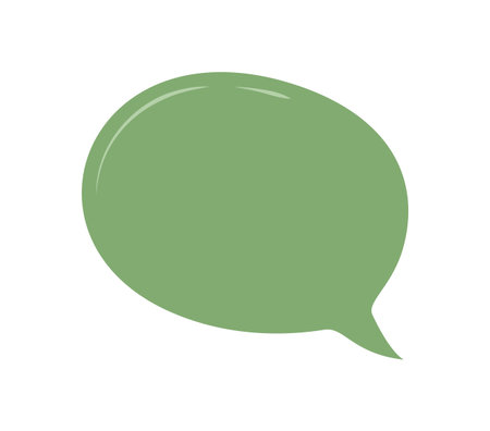 Organic Round Speech Bubble Doodle Iconのイラスト素材