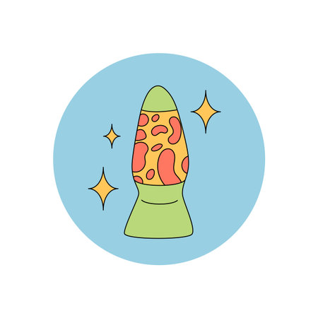 Groovy Funky Retro Lava Lamp Stickerのイラスト素材