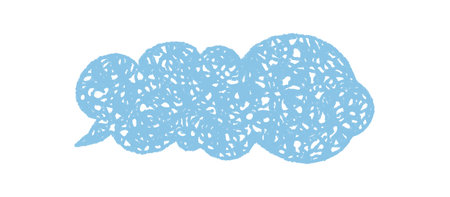 Fluid Crayon Scribble Speech Cloudのイラスト素材