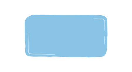 Blue Squiggle Hand Drawn Sticker Patchのイラスト素材