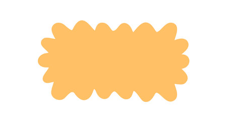 Groovy Retro Wavy Rectangle Frame Doodleのイラスト素材