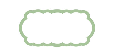 Groovy Retro Wavy Rectangle Outline Frameのイラスト素材