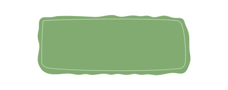 Green Hand Drawn Organic Squiggle Frameのイラスト素材