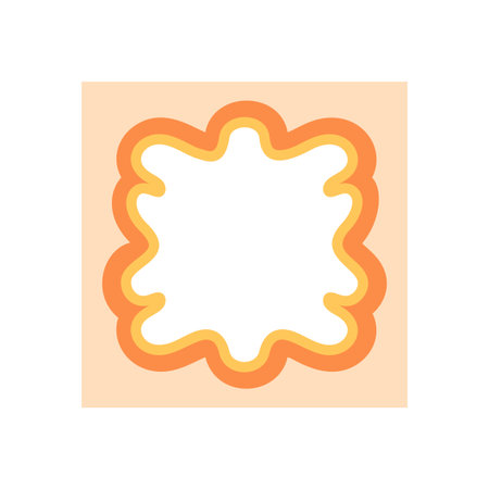 Groovy Wavy Rectangle Scallop Border Outlineのイラスト素材