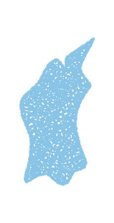 Blue Chalk Wavy Speech Bubble Shapeのイラスト素材