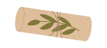 Rustic Flat Kraft Gift Box Presentのイラスト素材