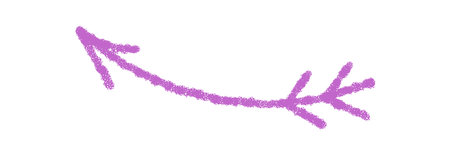 Wavy Crayon Hand Drawn Arrow Iconのイラスト素材