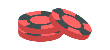 Flat Poker Chips For Board Gameのイラスト素材