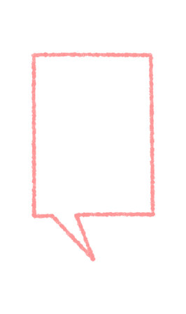 Chalk Outline Speech Box Rectangle Balloonのイラスト素材