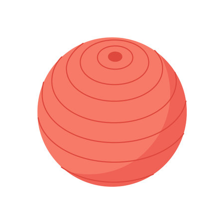 Flat Fitness Ball For Trainingのイラスト素材