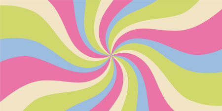 Groovy Retro Psychedelic Swirl Backgroundのイラスト素材