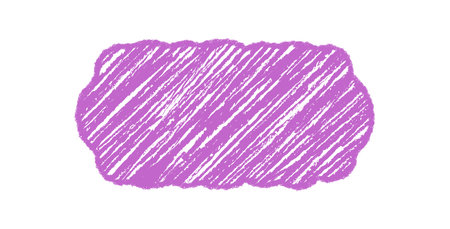 Groovy Crayon Scallop Rectangle Borderのイラスト素材