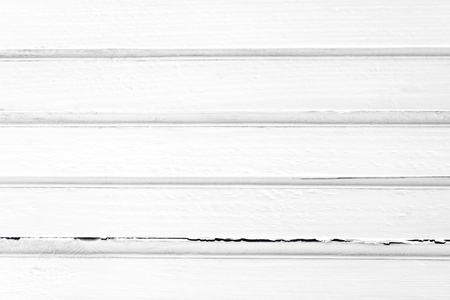 Wooden boards or planking painted in white with horizontal lines and crack - Abstract background image conceptの写真素材