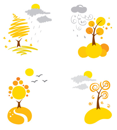 icons - "Autumn came"のイラスト素材