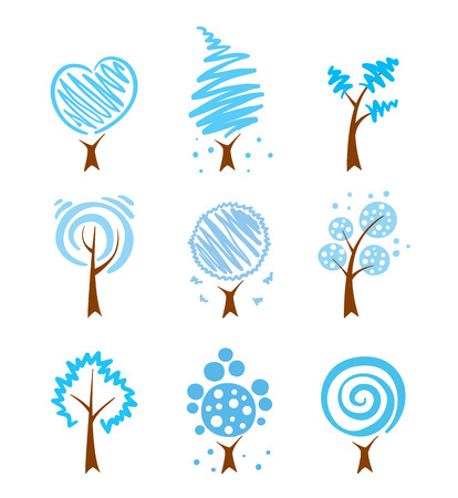 Icons - winter treesのイラスト素材