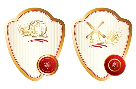 label on the drink (gold) のイラスト素材