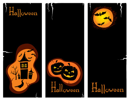Halloween banner のイラスト素材