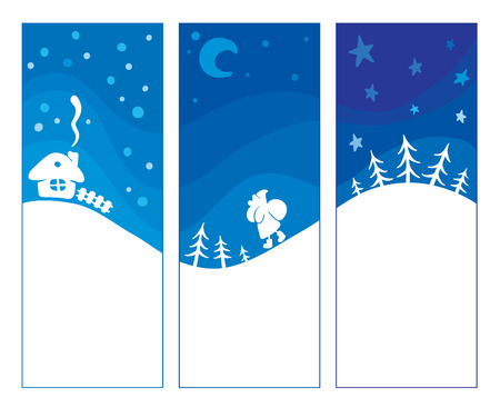 Three blue background - Christmas のイラスト素材