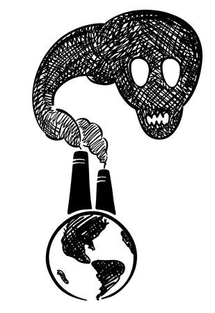 Mortal danger to the planet のイラスト素材