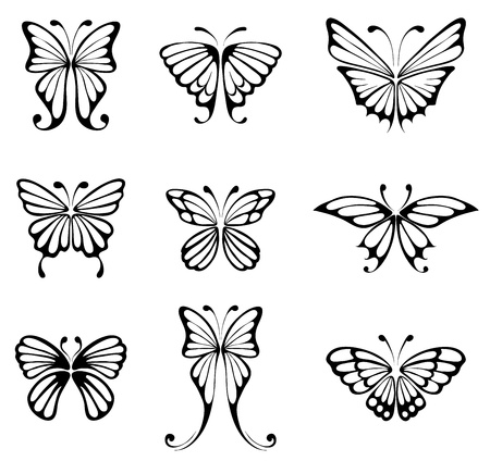 Tattoo - Butterflies のイラスト素材