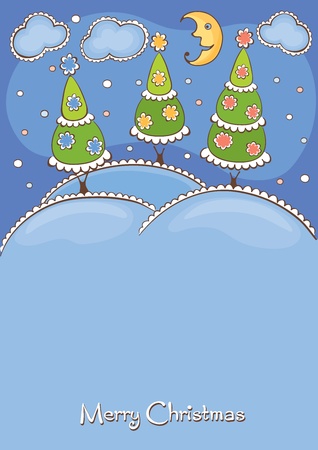 Funny Christmas background のイラスト素材