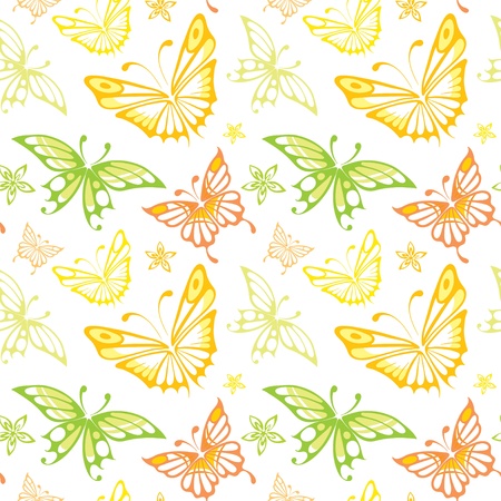 Vector background -- Butterflies のイラスト素材
