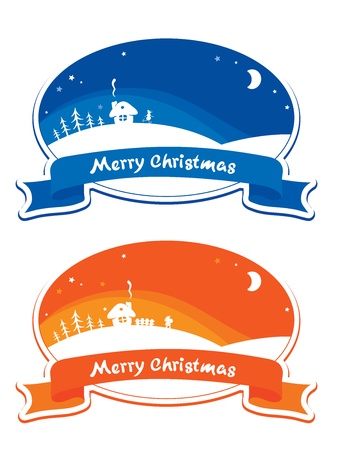 Christmas labels - set のイラスト素材