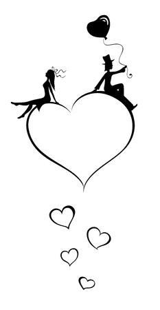 Lovers on the heartのイラスト素材