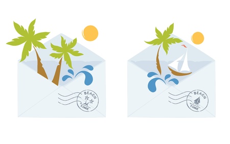 Greetings from tropical countriesのイラスト素材