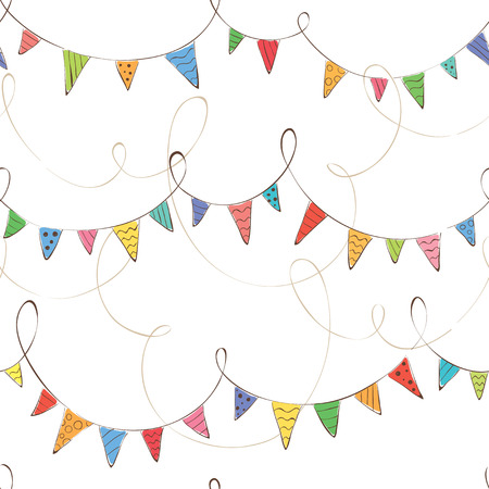 Festive background with flagsのイラスト素材