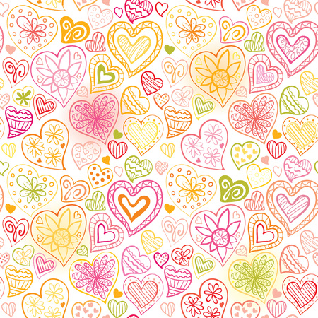 Valentine's day pattern with heartのイラスト素材