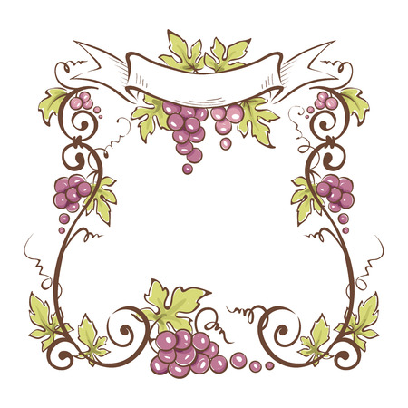 Frame vector illustration, floral design elementのイラスト素材