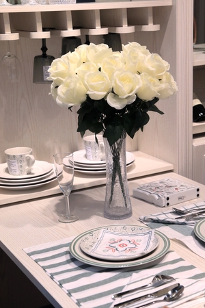 Table decoration for meal timeのeditorial素材