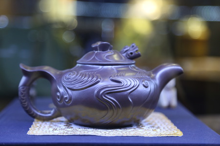 Closeup of a tea potのeditorial素材