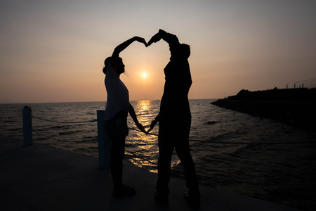 silhouette symbol heartの写真素材