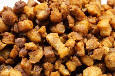 dish of deep fried pork belly with fish sauce, popular manu for fat and unhealthy.の写真素材