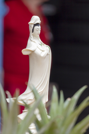 guanyin statue a buddhist goddess of mercy.の写真素材