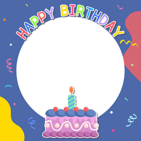 birthday frame designのイラスト素材