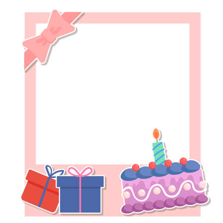 birthday frame designのイラスト素材