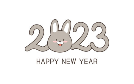 Illustration of the Year of the Rabbit 2023.のイラスト素材