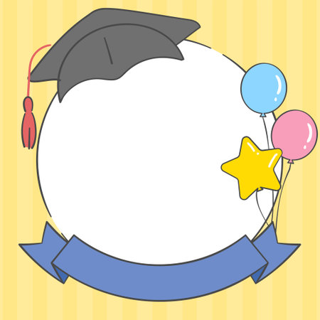 Frame design to celebrate graduation.のイラスト素材