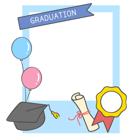 Frame design to celebrate graduation.のイラスト素材