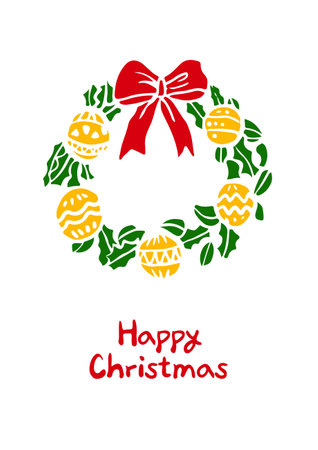 An illustration of a Christmas cardのイラスト素材